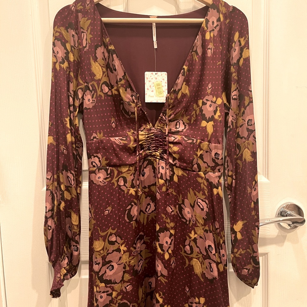 Free people floral dress with tags